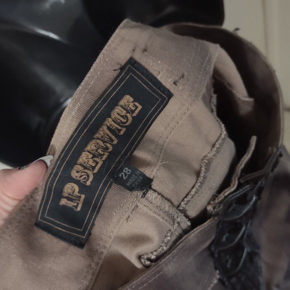 LIP SERVICE Desert Apocalypse Line Pants Brown Beige Size 28 ISO also for SALE - Picture 4 of 15